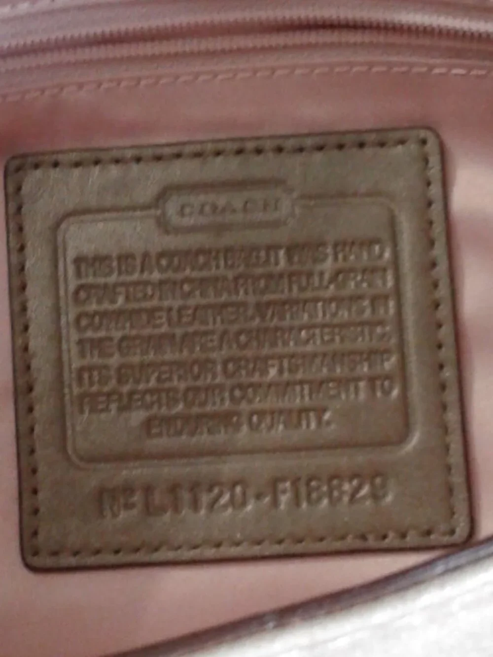 Coach Cream/Gold Purse